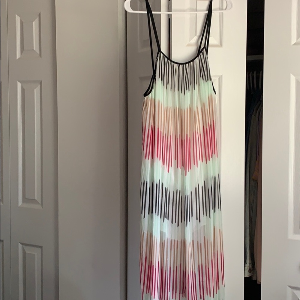 Alice + Olivia Multicolor Striped Midi Dress
